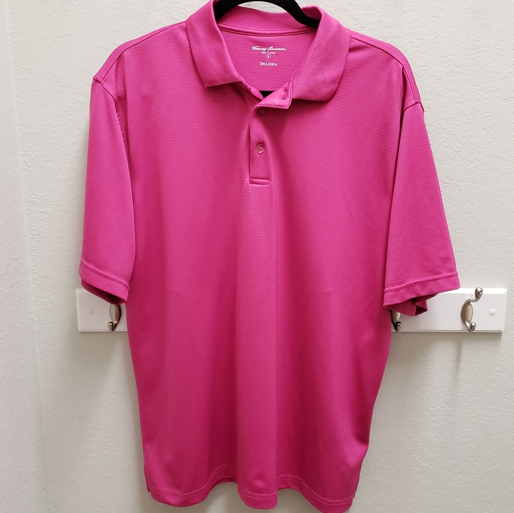Tommy Armour Golf Dri-Logic Pink Mens Polo Shirt